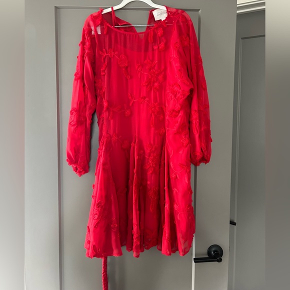 Bright red Anthro Mare Mare dress - Picture 1 of 2